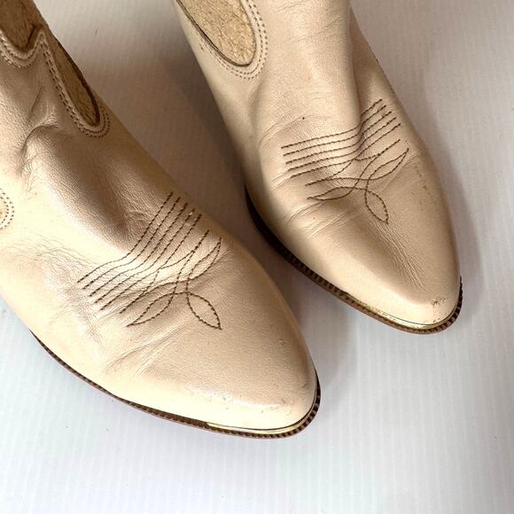 Vintage Dingo Cowboy Boot Size 6.5 Western Cowgirl Neutral Festival Boho Country - Picture 5 of 13
